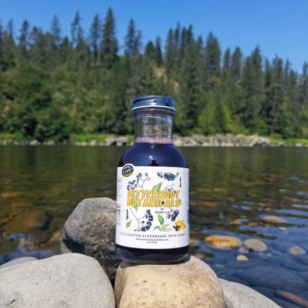 Wildcrafted Elderberry Syrup with Wildflower Honey made in Idaho